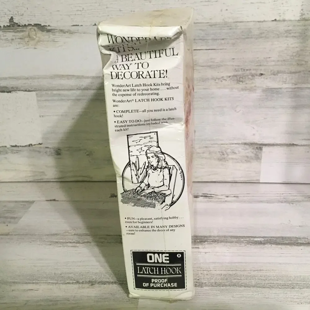 ANY INITIAL Monogram Wonderart Latch Hook Rug Kit 4748 NEW SEALED 20 x 27